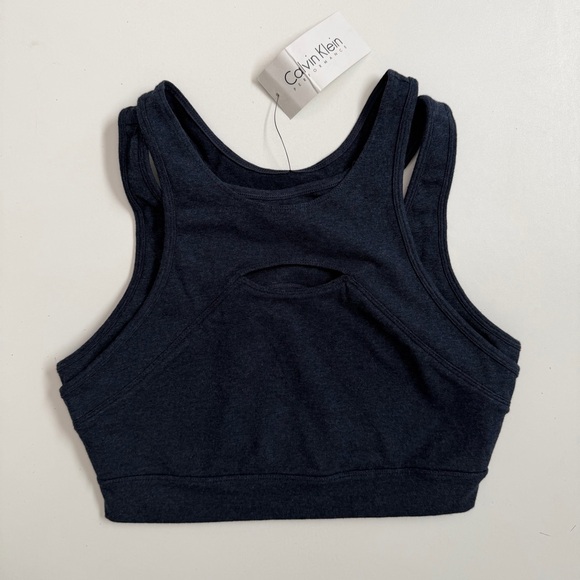 Calvin Klein Other - Calvin Klein Sports Bra Unlined Quick Dry Racerback Athletic Exercise Blue